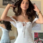 White Off Shoulder Short Simple Party Dress Homecoming Dress     cg25660
