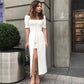 White Short Sleeves Party Dress Evening Dress Prom Dresses     cg25761
