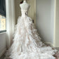 A Line Light Pink Strapless Prom Party Dresses Unique Long Evening Dress Vintage Princess Dress   cg25989