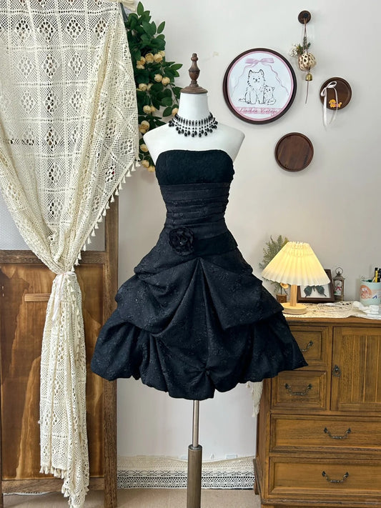A Line Black Vintage Short Party Dress Cocktail Dresses Homecoming Dress     cg25797