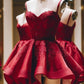 Red A Line Party Dress Short Prom Dresses Homecoming Gowns      cg25612