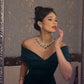 Dark Green Mermaid Off Shoulder Evening Dress Long Prom Party Gowns    cg25792