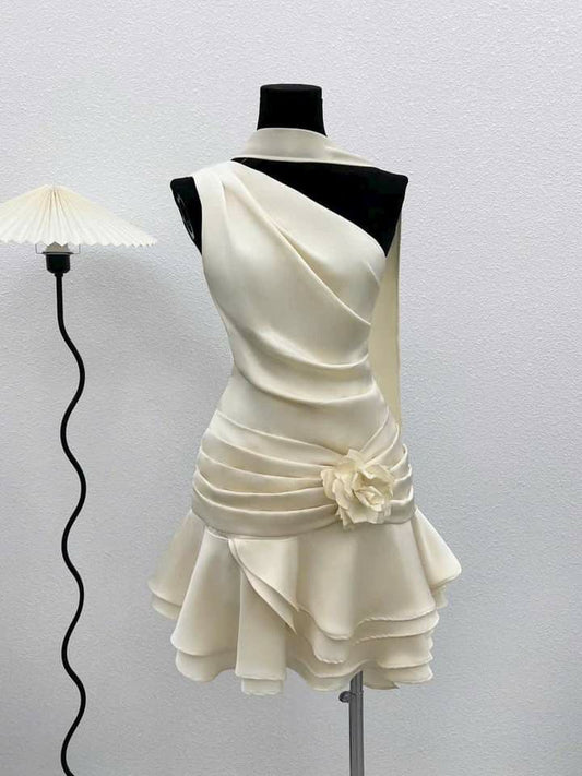 One Shoulder Short Evening Party Dress Homecoming Gowns      cg25591