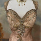 Light Pink Beaded Mermaid Evening Dress Unique Long Prom Dress    cg25570