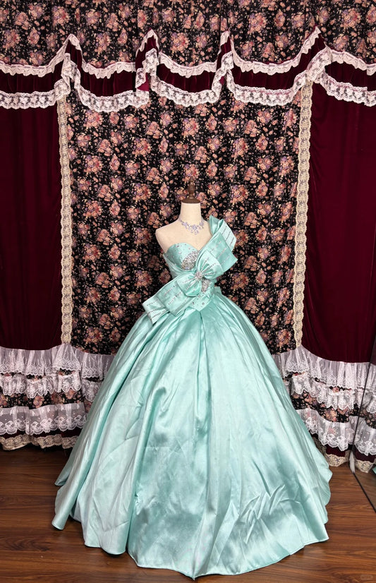 A Line One Shoulder Ball Gown Quinceanera Dress Unique Evening Dress    cg25576