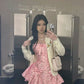 A Line Pink Sleeveless Short Party Dress Cocktail Dresses Homecoming Dress     cg25861