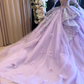 Lavender Tulle Ball Gown Sweetheart Quinceanera Dress Evening Dress    cg25447