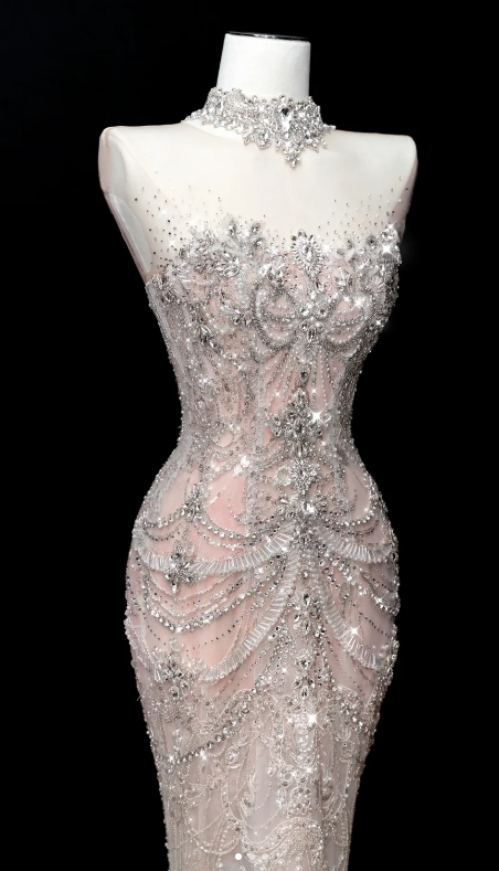 Pink Mermaid Sequins Prom Party Dress Shiny Sexy Birthday Dress Evening Dress cg26375