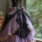 Lilac &Black Chiffon Lace Prom Party Dress Birthday Dress  cg26292