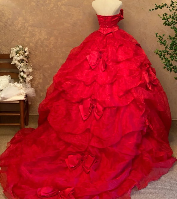 Ball Gown Red Sweet 16 Birthday Dress Cute Quinceanera Dresses cg26339