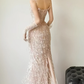Sparkle Appliques Sheath Prom Dresses Tassel Night Dance Dress cg26085