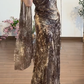 Brown Chiffon Prom Party Dress Vintage Evening Gowns cg26365