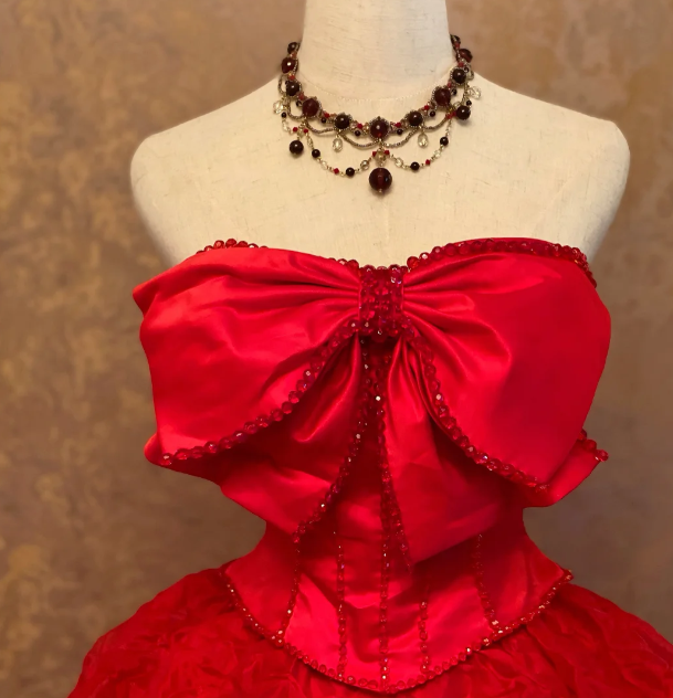 Ball Gown Red Sweet 16 Birthday Dress Cute Quinceanera Dresses cg26339