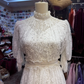 Modest Lace Wedding Dress A Line White Wedding Gowns cg26348