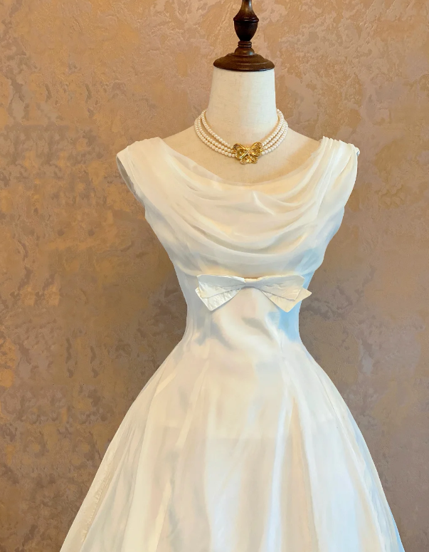 A Line White Chiffon Birthday Outfit Short Prom Dress Homecoming Dress cg26325