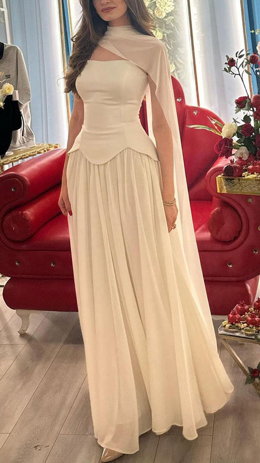 Blaues langes Ballkleid Abendkleid zum 21. Geburtstag cg26107