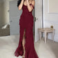 Sexy Burgundy Chiffon Long Prom Dresses Evening Dress      cg25244