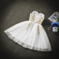 Cute White Tulle Party Dress with Gold Applique homecoming Dresses   cg9831