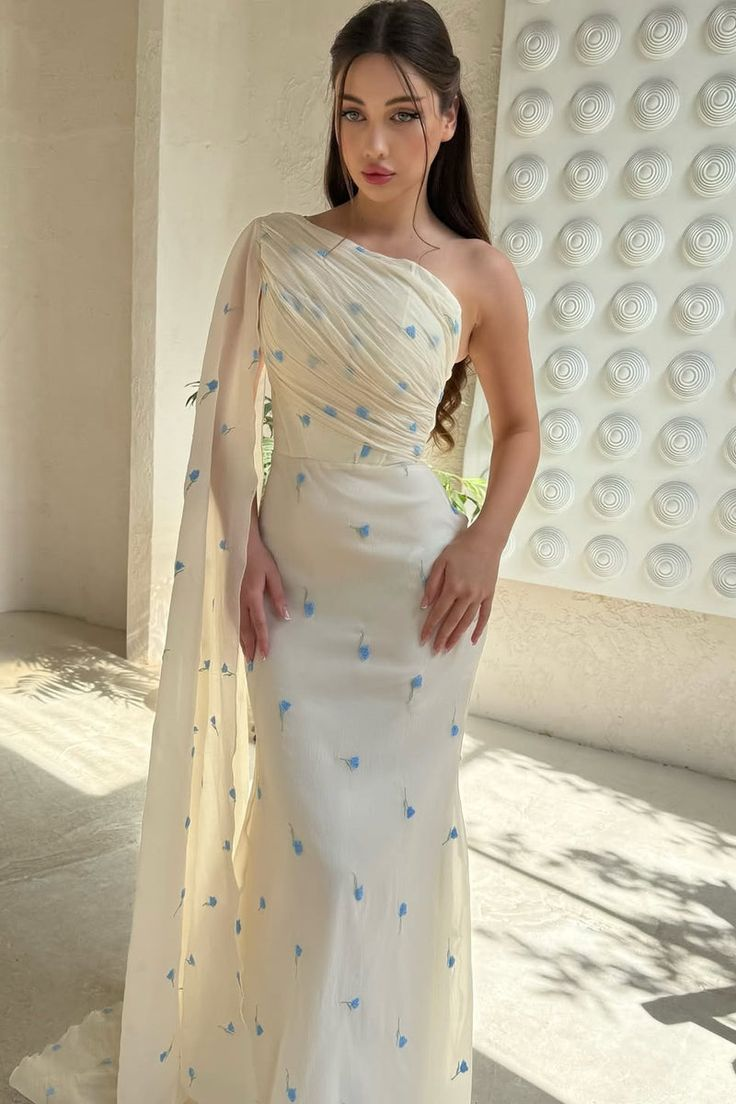 Blaues langes Ballkleid Abendkleid zum 21. Geburtstag cg26107