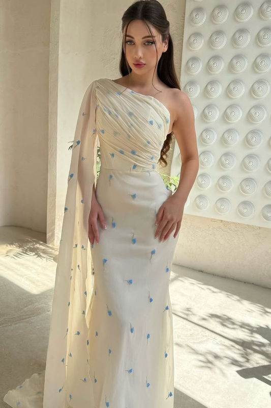 Blaues langes Ballkleid Abendkleid zum 21. Geburtstag cg26107