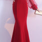 Red Spandex Mermaid Long Prom Dress 2020, Red Formal Gowns, Red Formal Dresses  cg6907