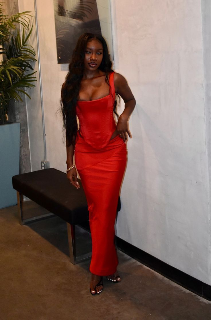 Two Piece Sheath Spaghetti Strap Burgundy Satin Party Dress Evening Dress cg26147