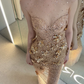 Gold Sequin Prom Party Dress Sparkle Evening Dress 22nd Birthday Outfit  cg26247
