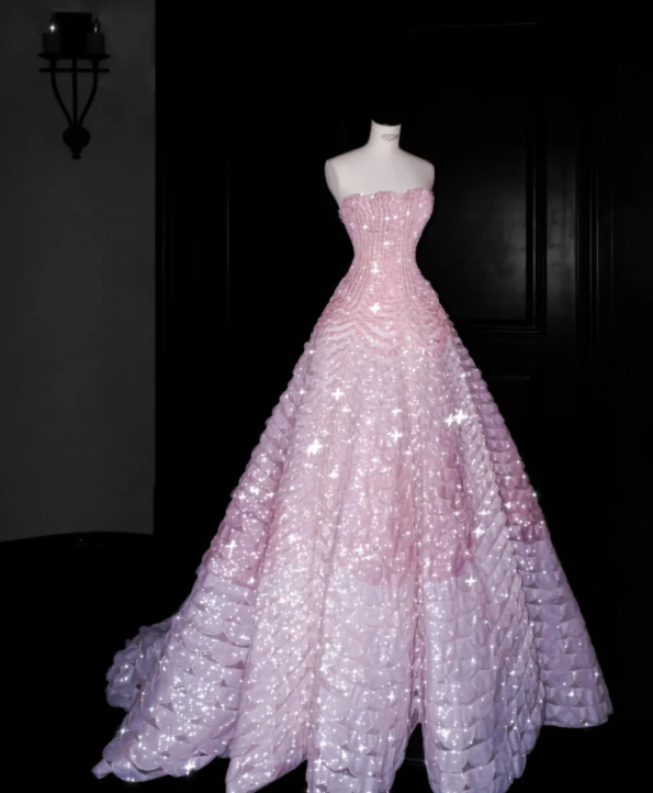 Blaues langes Ballkleid Abendkleid zum 21. Geburtstag cg26107