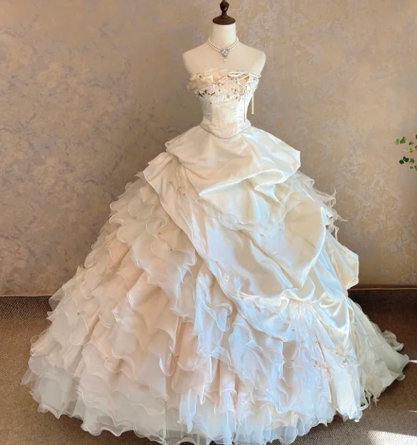 Ball Gown White Prom Party Dress Princess Sweet 15 Birthday Dress cg26260