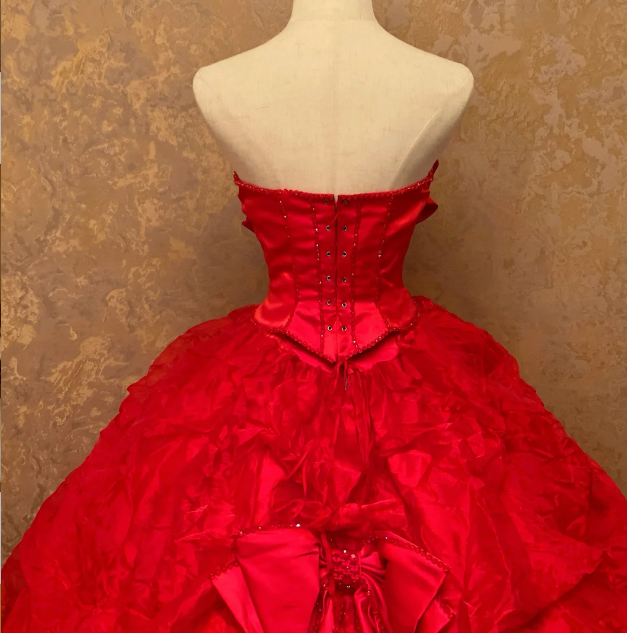 Ball Gown Red Sweet 16 Birthday Dress Cute Quinceanera Dresses cg26339