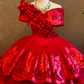 Off The Shoulder Red Ball Gown Sweet 16 Birthday Dress Quinceanera Dresses cg26334