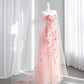 Sweet Pink Appliques Prom Dress Strapless Sequins A-Line Evening Dress CY0007