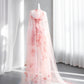 Sweet Pink Appliques Prom Dress Strapless Sequins A-Line Evening Dress CY0007
