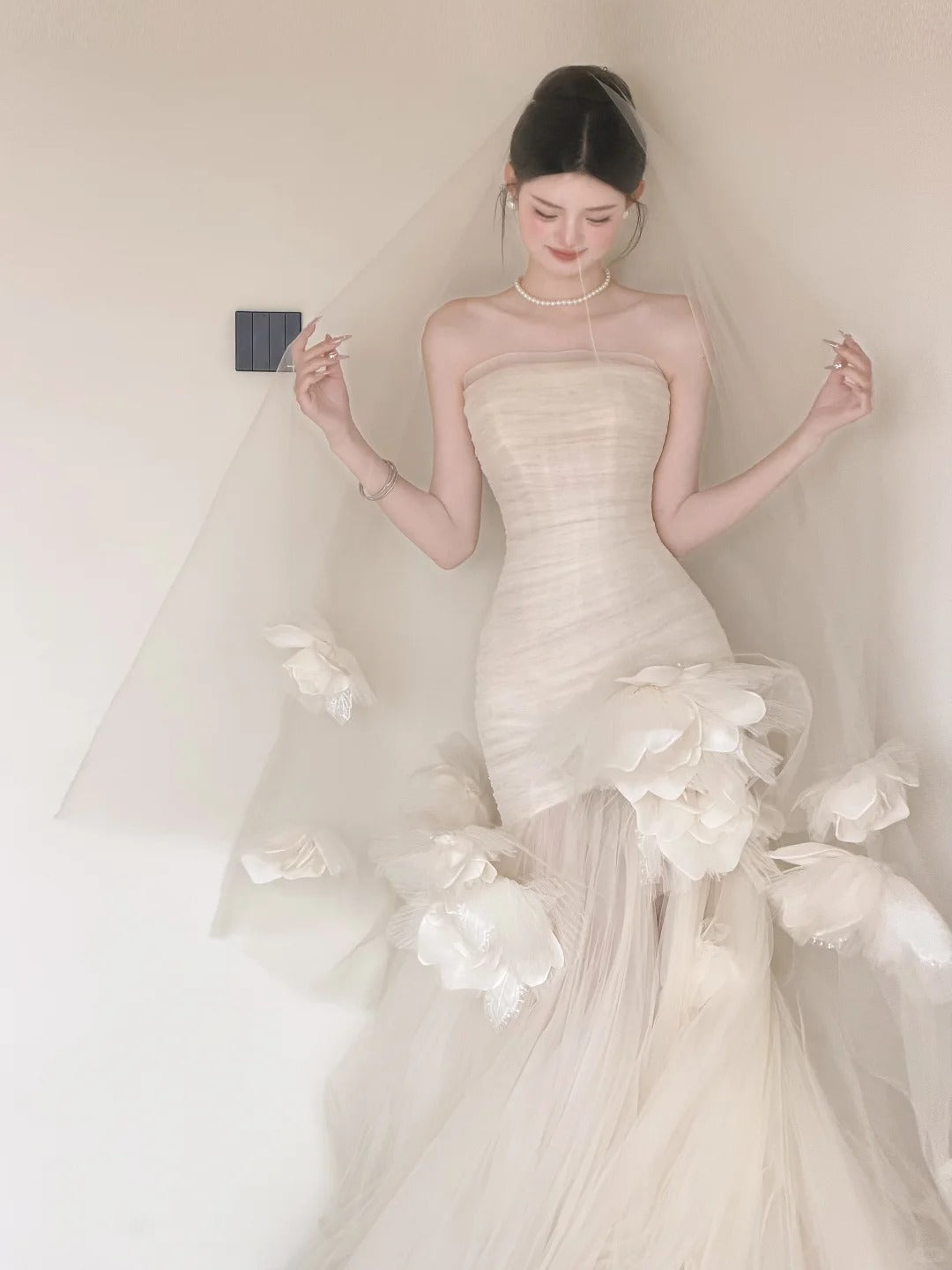 Blaues langes Ballkleid Abendkleid zum 21. Geburtstag cg26107