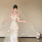 Wonderful Appliques Off-the-Shoulder Wedding Dress Sequins Mermaid Bridal Dress CY0024