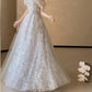 Lavendelfarbenes Tüllkleid mit V-Ausschnitt und Lagen, langes Sweet 16-Kleid, hellviolettes Ballkleid, Partykleid cg19681