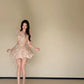 Luxurious Off-the-Shoulder A-Line Homecoming Dress Sequins Tassel Tiered Mini Dress CY0032
