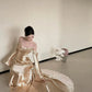Sleek Off-the-Shoulder Ruched Gold Prom Dress Long Sleeve Mermaid Evening Dress CY0034