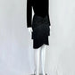 Retro Sheath Black Homecoming Dress Sequins Tassel Long Sleeve Short Dress CY0038