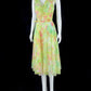 Fascinating Ruffled V Neck Floral Prom Dress With Belt Pleated A-Line Evening Dress CY0048