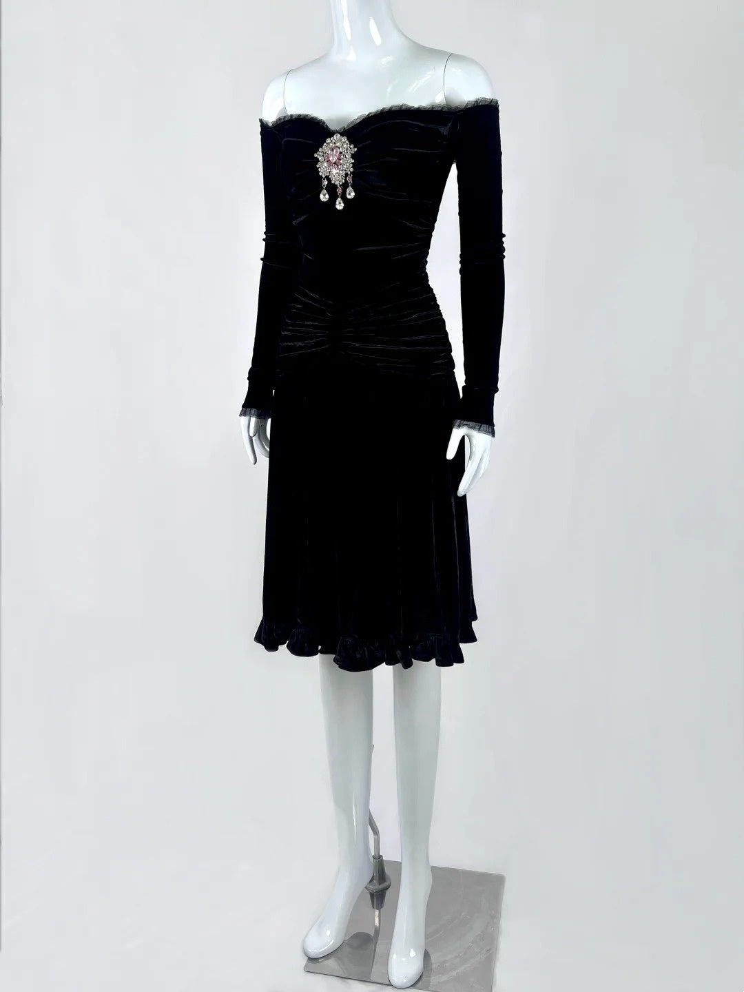 Glitzerndes Etuikleid mit schulterfreiem Pailletten-Minikleid, Partykleid, Heimkehrkleid, cg18402