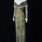 Vogue Off-the-Shoulder Camouflage Prom Dress Long Sleeve Sheath Evening Dress CY0059