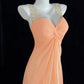 Ornate Sweetheart Neck Orange Prom Dress Beading A-Line Evening Dress CY0077