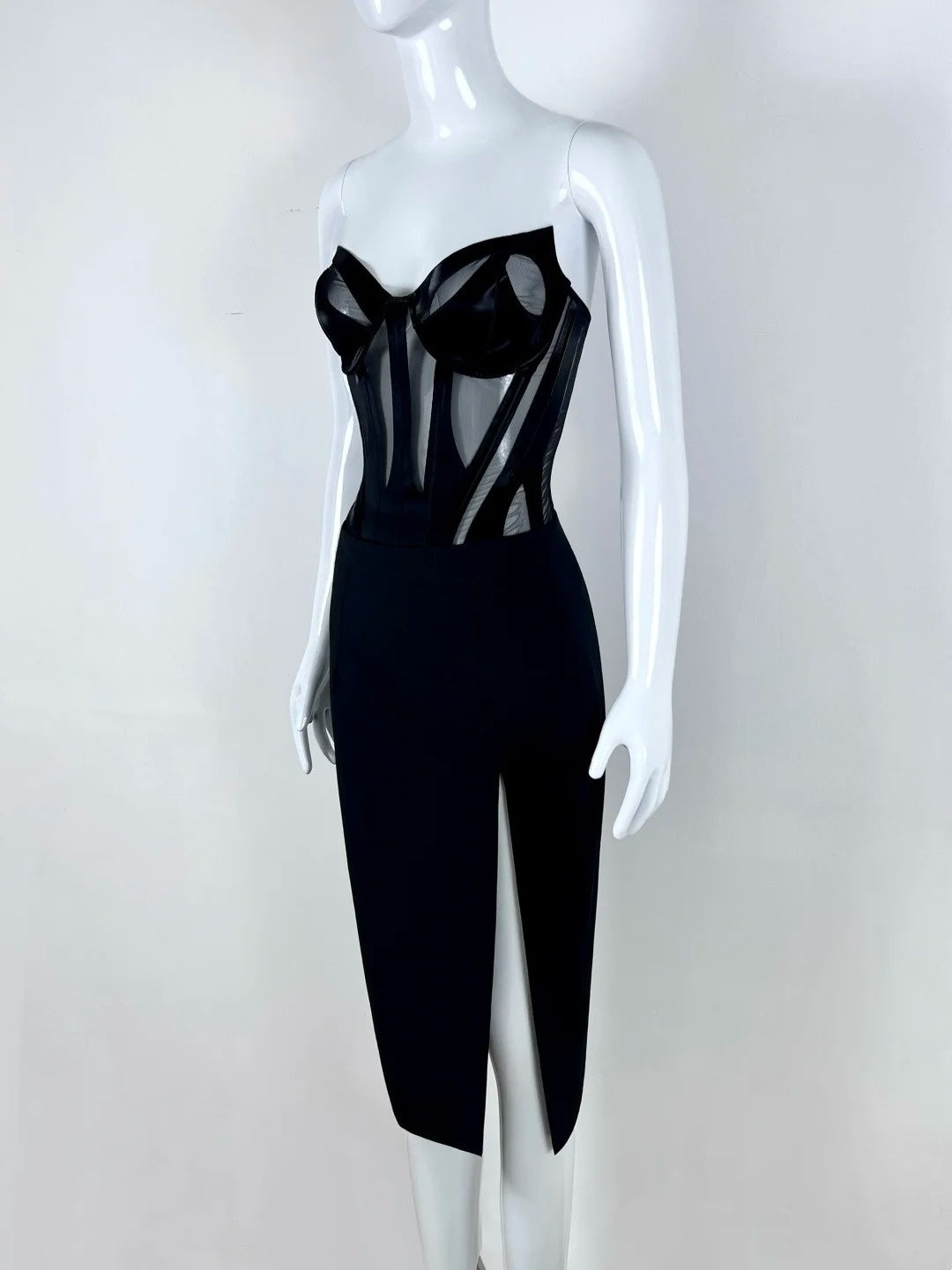 Glitzerndes Etuikleid mit schulterfreiem Pailletten-Minikleid, Partykleid, Heimkehrkleid, cg18402
