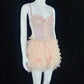 Glitzerndes Etuikleid mit schulterfreiem Pailletten-Minikleid, Partykleid, Heimkehrkleid, cg18402
