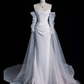 White Mermaid Long Sleeve Wedding Dress  cg25055