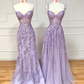 PURPLE LACE LONG PROM DRESS      cg24969