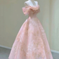 Pink Spaghetti Strap Tulle Lace Short Prom Dress, Cute A-Line Party Dress       cg25029