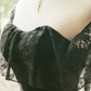 Black Off Shoulder Lace Sweetheart Lovely Short Homecoming Dress, Black Party Dress       cg25022