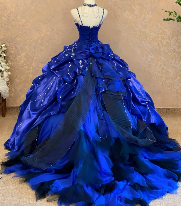 Royal Blue Sweet 16 Birthday Ball Gown Prom Party Dress Evening Dress cg26300